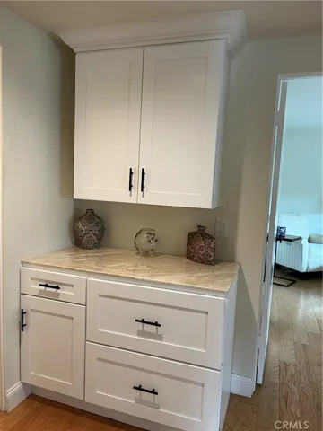 Extra storage right outside bathroom