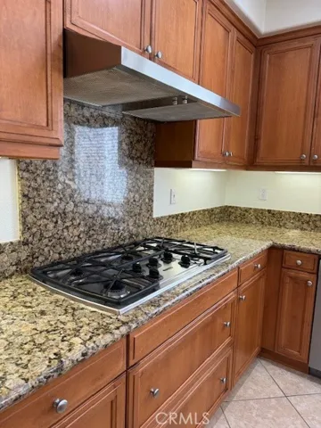 Gas cooktop and stainless steel appliances