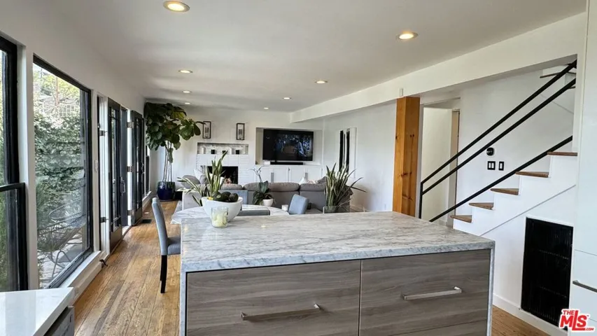 Kitchen View to Living Room