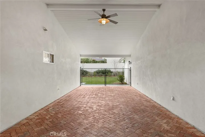 Newly installed garage door carport