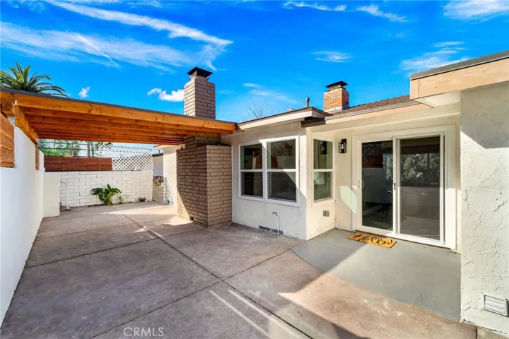Step out back through your dining area sliding door.