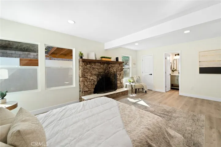 Primary Bedroom, Cozy Fireplace.

