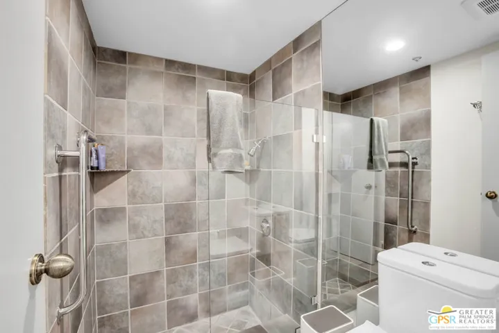 Step down shower