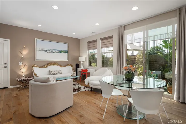 Open floor plan with sliding doors out to large patio area.