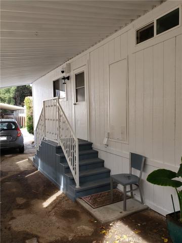 Home entrance from the carport area
