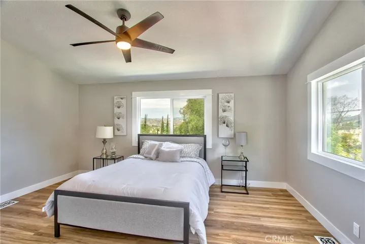 Primary bedroom with views