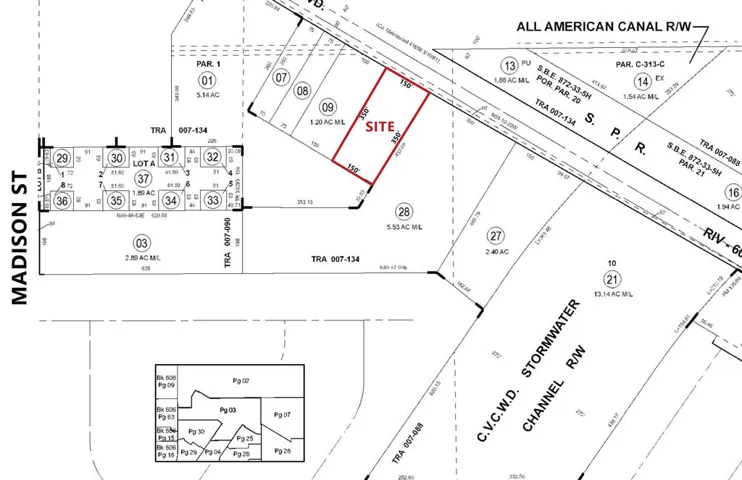 1.2 AC 81225 Indio Blvd, IN Parcel Map