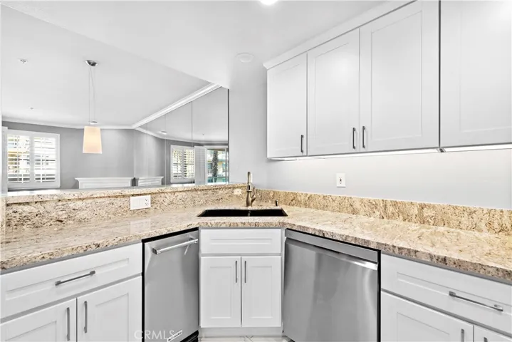 Kitchen Opens Dining Area and Living Room