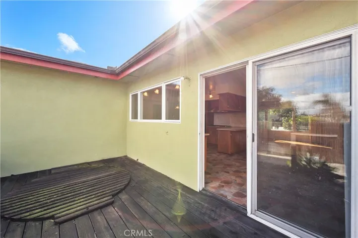 Sliding Door from Dining Leads to Backyard