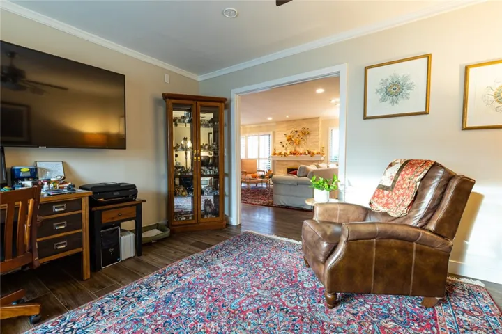 3rd bedroom used as a den that's open to the living/family room area
