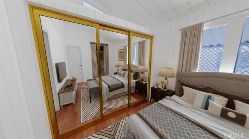 Master bedroom staged offers 2 closets newly repainted thru out the room and home