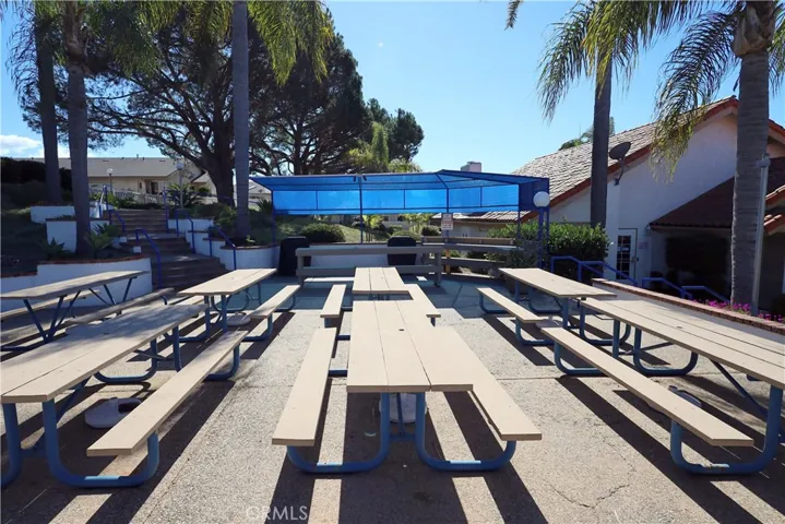 Community picnic area with barbecues.