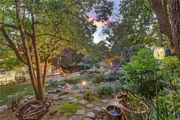 Beautifully landscaped back yard