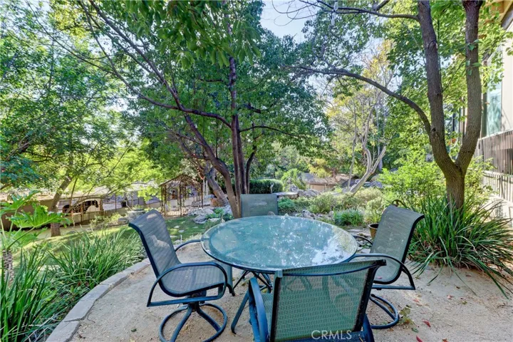 Garden dining area