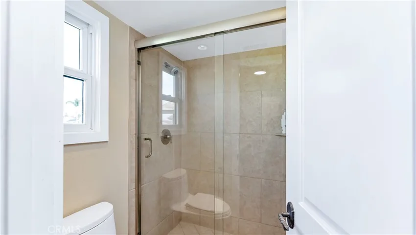 The hall walk-in shower