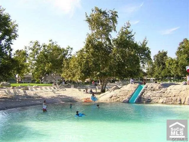 In the summer the Lagoon with water slides is a treasured summer hang out! The home of sand castle building contests and picnics!