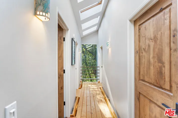 Skylights in hallway