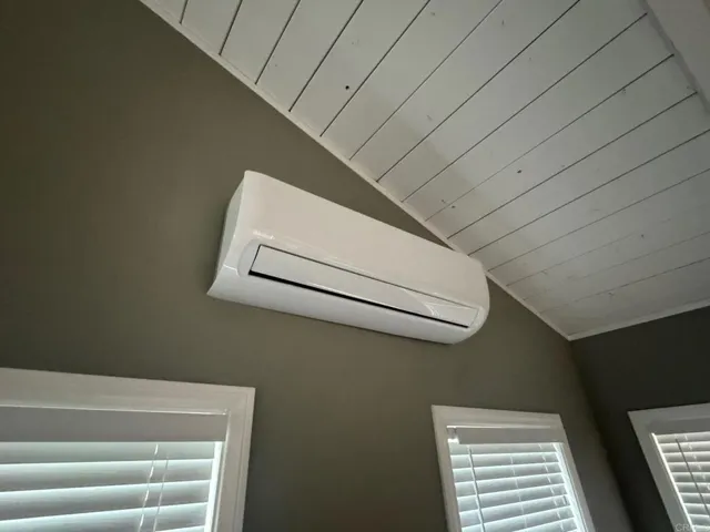 Mini split with air conditioning in the living area.