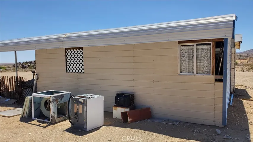 North facing side of the carport /shop.