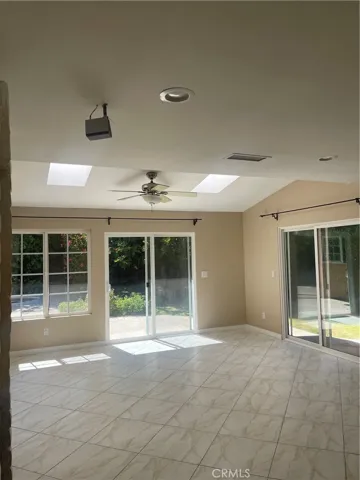 double skylights in dining area