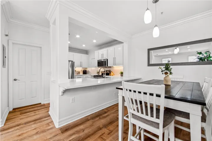 Dining room and kitchen
