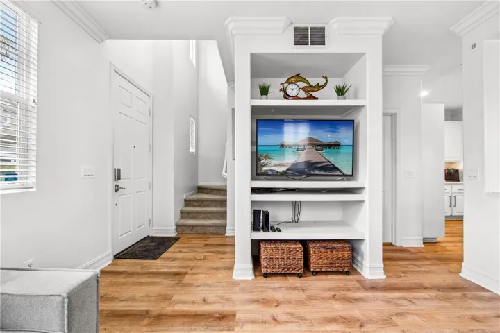 Living room and front door