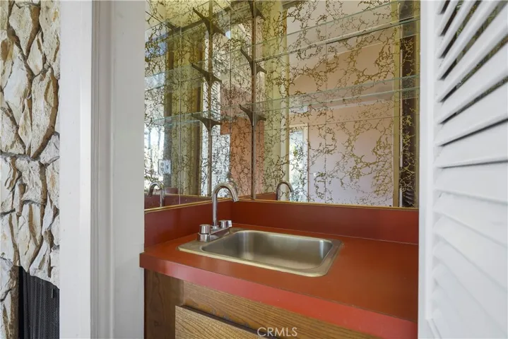 Wet bar in living room