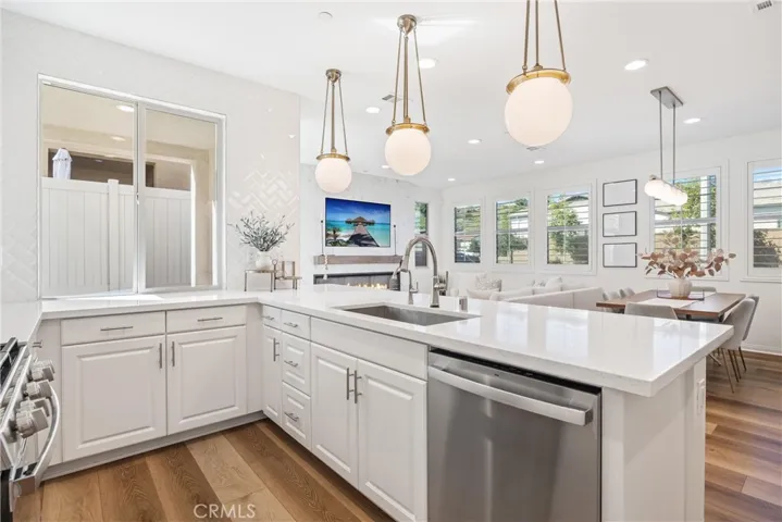 Stainless steel appliances are included