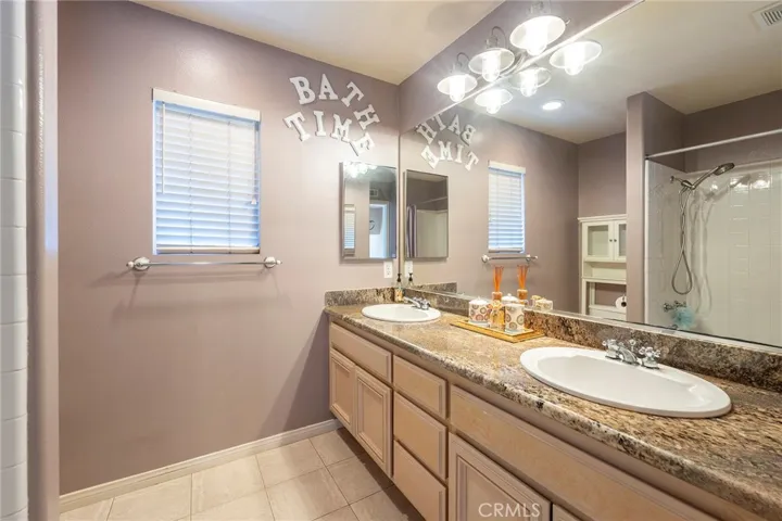Hallway Bath with Double Sinks