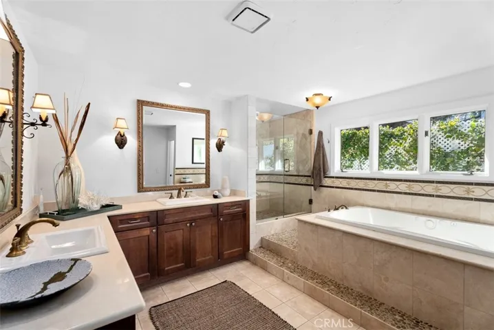 Primary Bathroom with Jetted Tub and Separate Shower