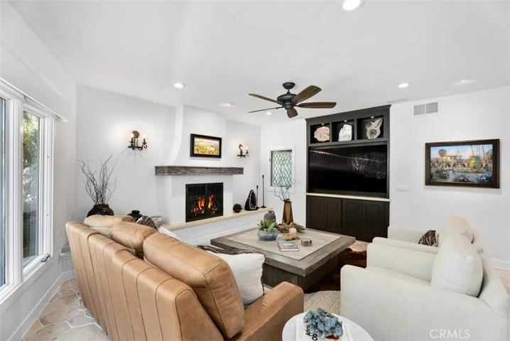 Remodeled Family Room with Fireplace