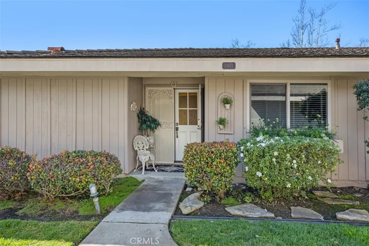Front door only steps from the 2 car garage