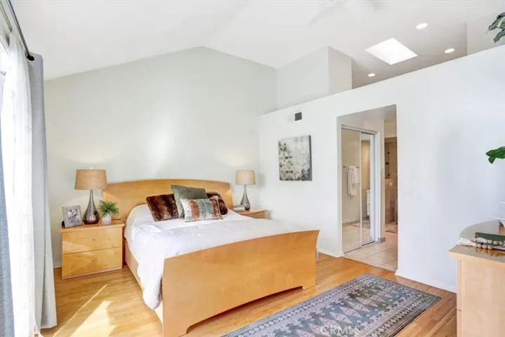 Overlooking the back garden, the main level master suite is a relaxing place to begin & end each day!