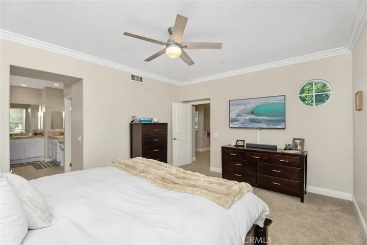 Master bedroom with ensuite bathroom