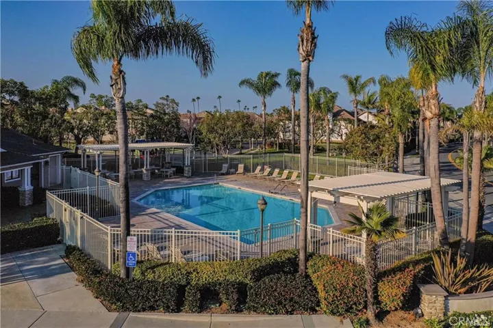 Ariel shot of pool & SummerLane Club house