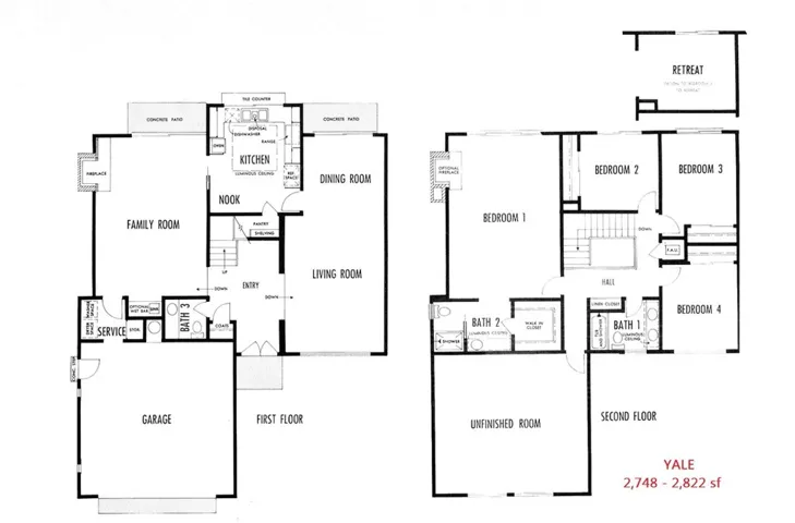 Standard Yale Model Floor Plan