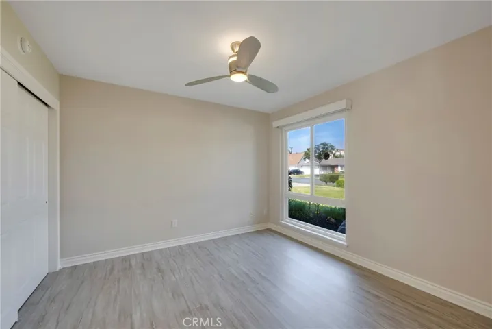 Bedroom 4 with view of beautiful Spring rose garden