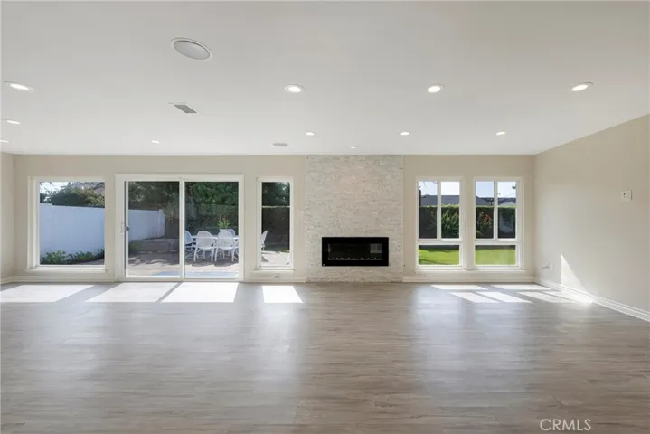 Expansive living area and kitchen