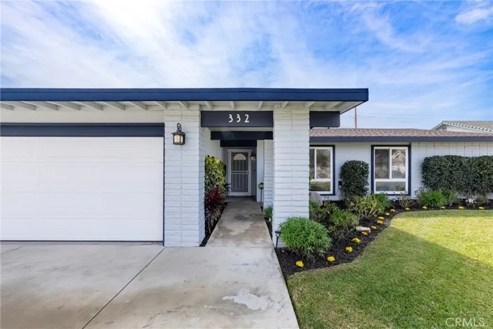 Covered walkway to front door