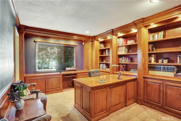 Downstairs Office with beautiful built-ins.
