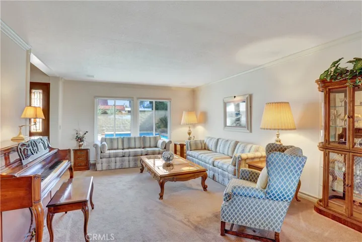 Formal Living Room with Pool View.