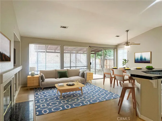 Living / Dining Virtually staged to show the potential of the space