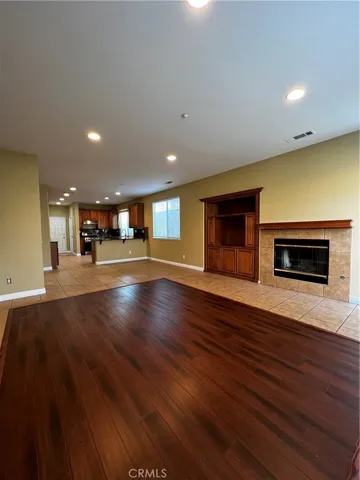 family room open to Kitchen