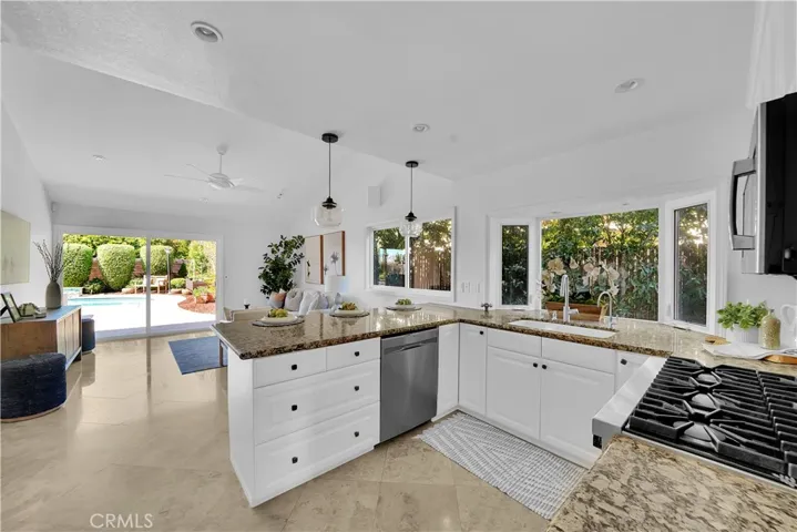 Kitchen is open to family room