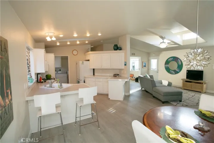 kitchen and living area