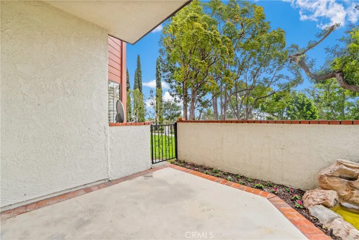 Just walk out your private patio to take your dog for a walk.