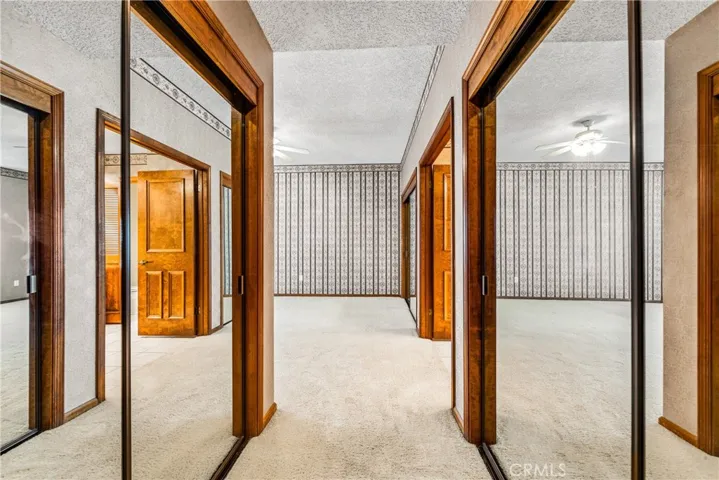You are now entering the large master bedroom. Two large closets.