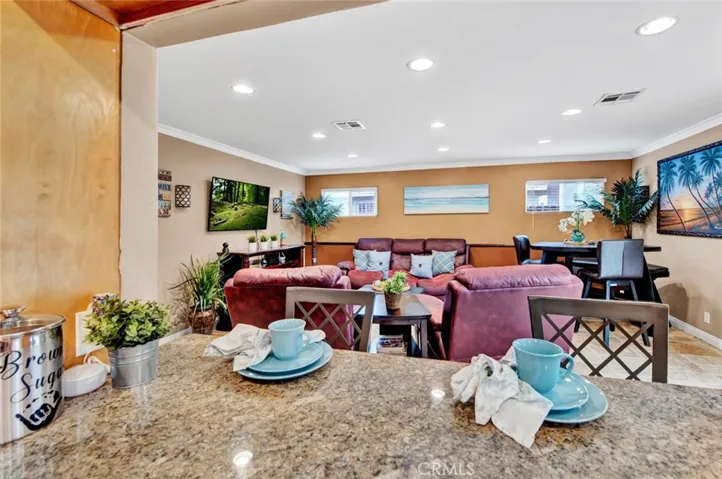 Breakfast bar in the Kitchen is Open to the Dining Room and Living Room