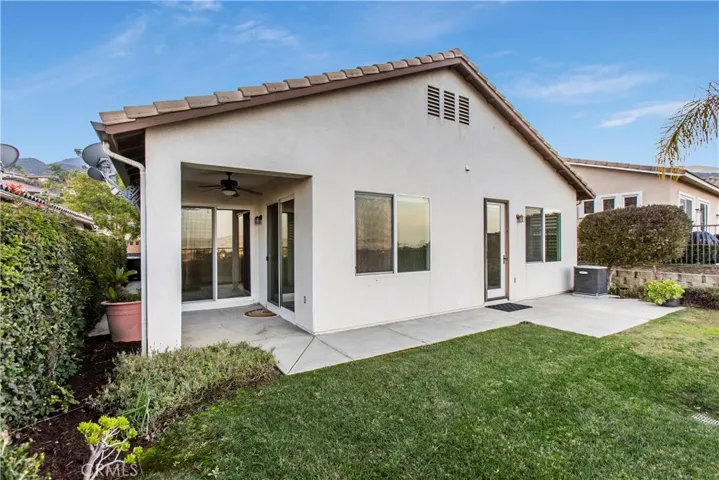 Back left of the house