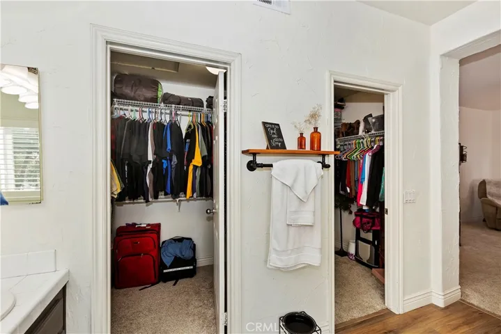 Master Bedroom/Bathroom Dual Closets